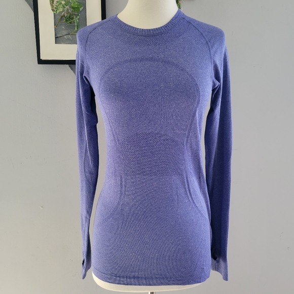 lululemon athletica Tops - Lululemon Swiftly Tech Long Sleeve Crew Neck Top Pigment Blue 6